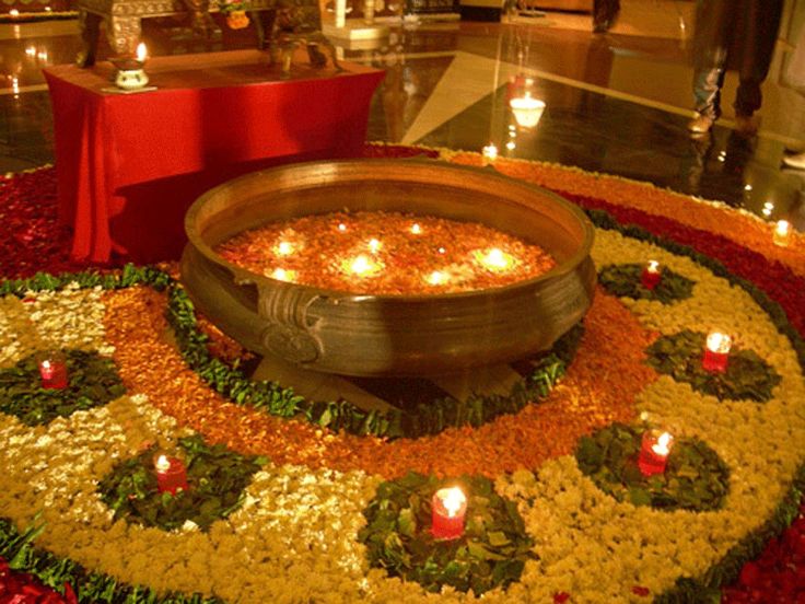 Diwali Flower Bowl Decoration