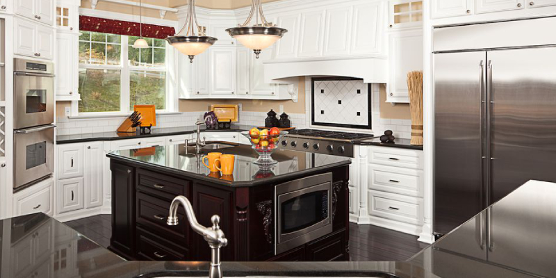 KItchen Interior With Island, Kitchen & Cabinet.